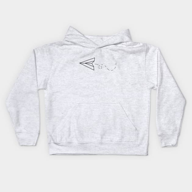 Paper Airplane Kids Hoodie by ansley_grace